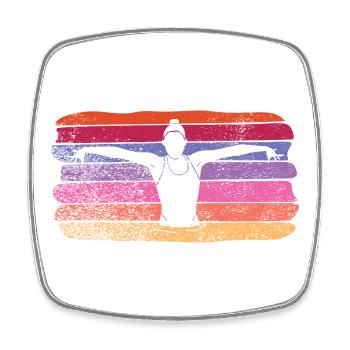 Artistic Swim Team Synchronschwimmen - Viereckiger Kühlschrankmagnet - Weiß - Vorne