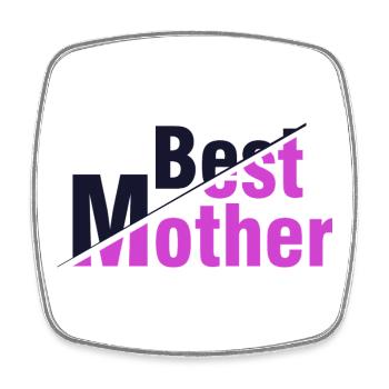Meilleur T-shirt Maman – Cadeau pour les Mamans - Magnet carré - blanc - Devant