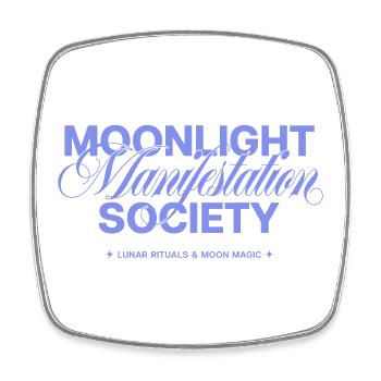 Moonlight Manifestation Society - Square fridge magnet - white - Front