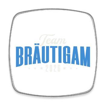 Team Bräutigam JGA 2026 Junggesellenabschied - Viereckiger Kühlschrankmagnet - Weiß - Vorne