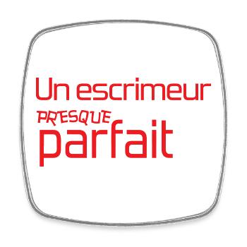 Un escrimeur presque parfait : le cadeau idéal - Magnet carré - blanc - Devant