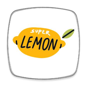 Super Lemon Shirt Cute Fruit Design Summer - Viereckiger Kühlschrankmagnet - Weiß - Vorne