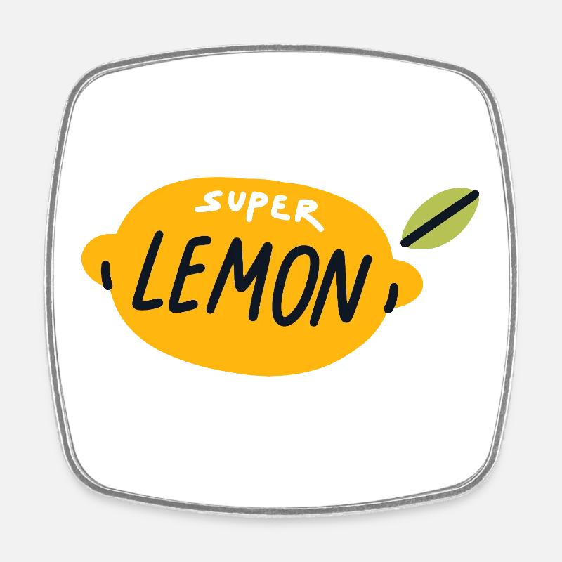 Super Lemon Shirt Cute Fruit Design Summer - Square fridge magnet - white