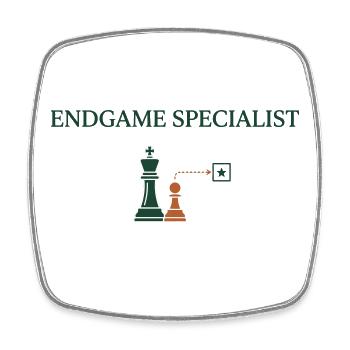 Analyse de Finale d'Échecs et Stratégie Avancée - Magnet carré - blanc - Devant