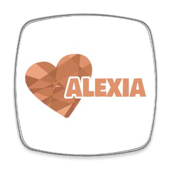 Dear Alexia, - Square fridge magnet - white - Front
