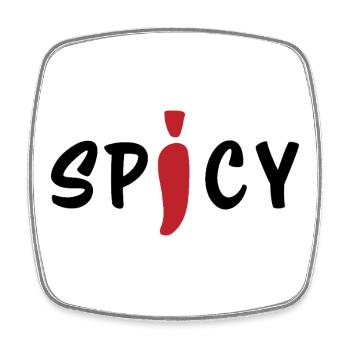 Scharfer Chili Pepper Bold Minimalistisches Food-Design - Viereckiger Kühlschrankmagnet - Weiß - Vorne