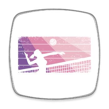 Volleyball Girls Beach Volleyball Volleyball Player - Square fridge magnet - white - Front