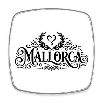 Mallorca Herz - Viereckiger Kühlschrankmagnet - Weiß - Vorne