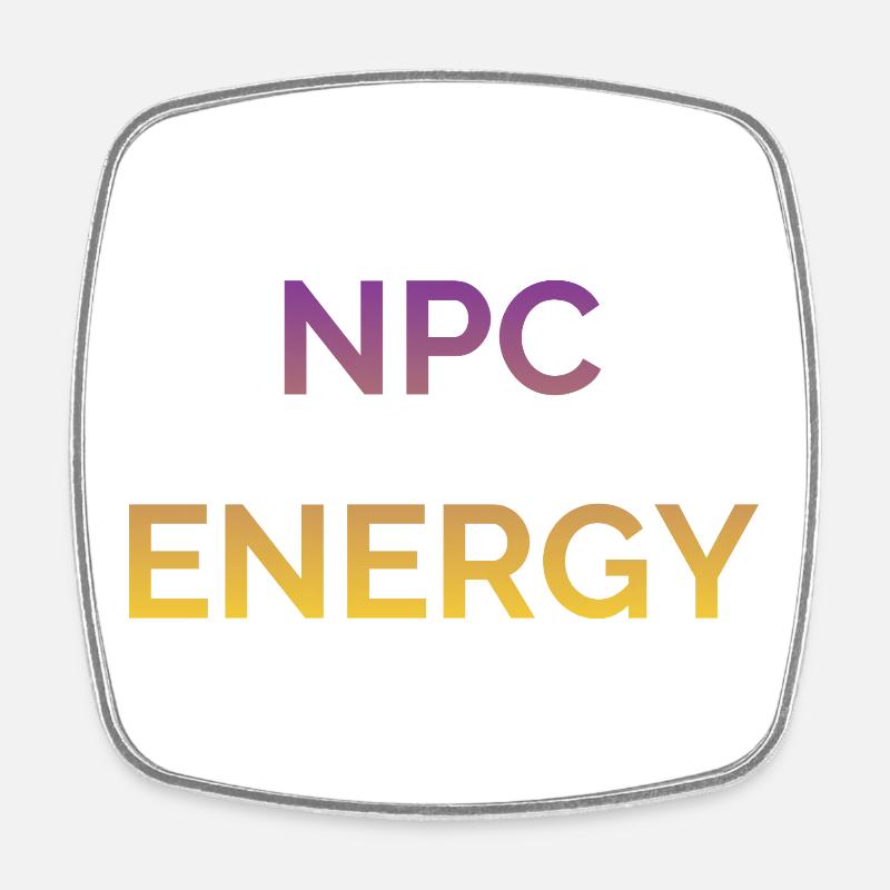 NPC Energie Gradient Logo - Viereckiger Kühlschrankmagnet - Weiß