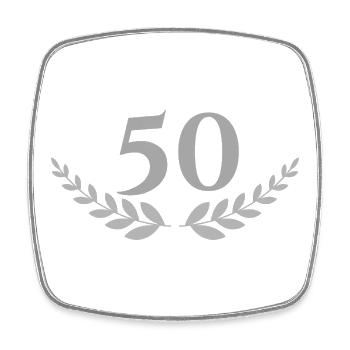 50 - Square fridge magnet - white - Front