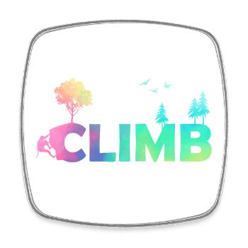 Climb Farbverlauf Naturkletter - Viereckiger Kühlschrankmagnet - Weiß - Vorne