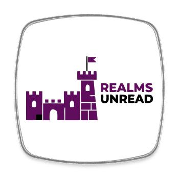 Burg Schloss Realms Unread - Viereckiger Kühlschrankmagnet - Weiß - Vorne