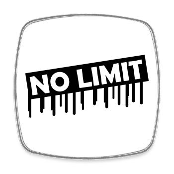no_limit - Magnet carré - blanc - Devant