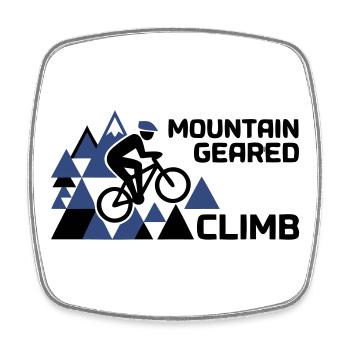Mountainbike Climb Berge Spruch - Viereckiger Kühlschrankmagnet - Weiß - Vorne
