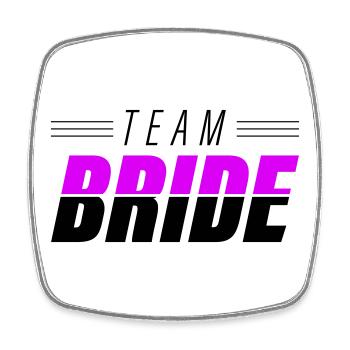 Team Bride - Viereckiger Kühlschrankmagnet - Weiß - Vorne