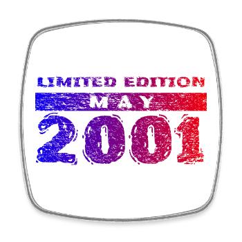 25th Birthday Limited Edition 05/2001 - Square fridge magnet - white - Front