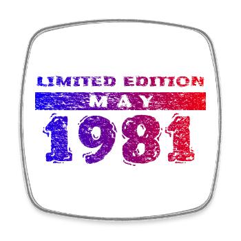 45e anniversaire Édition limitée 05/1981 - Magnet carré - blanc - Devant