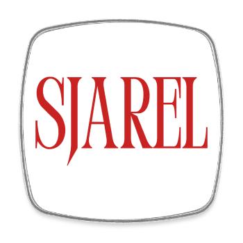 SJAREL. Dialect Shirt - Square fridge magnet - white - Front