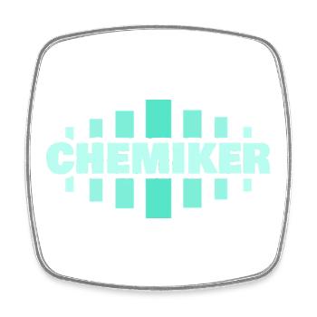 Job Chemiker - Viereckiger Kühlschrankmagnet - Weiß - Vorne