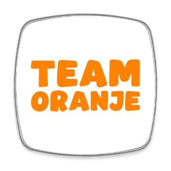 Team Oranje - Nederland - Netherlands Niederlande - Viereckiger Kühlschrankmagnet - Weiß - Vorne