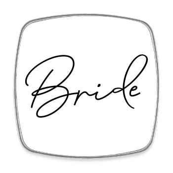 Enterrement de vie de jeune fille de la chemise de mariée - Magnet carré - blanc - Devant