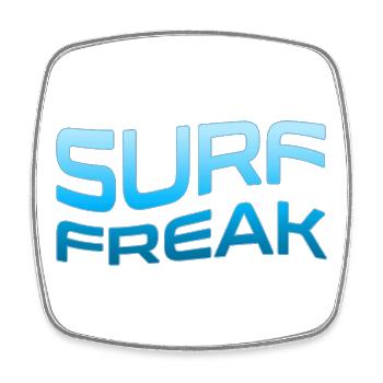 Style des vagues bleues Surf Freak - Magnet carré - blanc - Devant