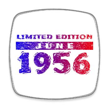 70th Birthday Limited Edition 06/1956 - Square fridge magnet - white - Front