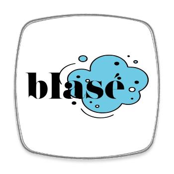 Blasé - Square fridge magnet - white - Front