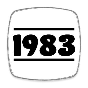 1983 birthday 1983 - Square fridge magnet - white - Front