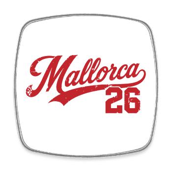 Édition Rétro Vintage 2026 de Majorque - Magnet carré - blanc - Devant