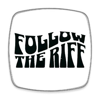 Follow the Riff - Square fridge magnet - white - Front