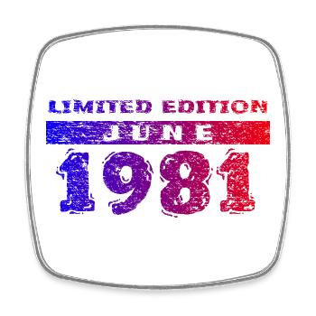 45e anniversaire Édition limitée 06/1981 - Magnet carré - blanc - Devant