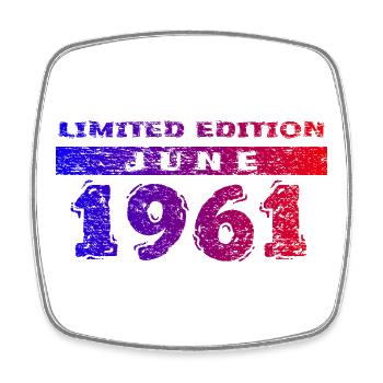 65th Birthday Limited Edition 06/1961 - Square fridge magnet - white - Front