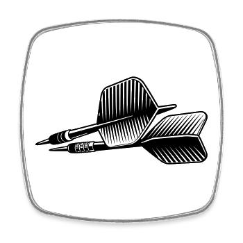 Darts - Square fridge magnet - white - Front