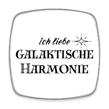 HARMONIE – Galaktisches Statement Mode - Viereckiger Kühlschrankmagnet - Weiß - Vorne