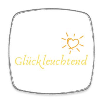 Glückleuchtend - Wortschätze - vergessene Wörter - Viereckiger Kühlschrankmagnet - Weiß - Vorne