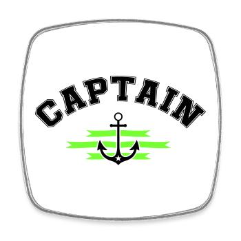 Anker Captain - Viereckiger Kühlschrankmagnet - Weiß - Vorne