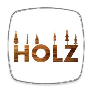 Holz Baum Holzfäller - Viereckiger Kühlschrankmagnet - Weiß - Vorne