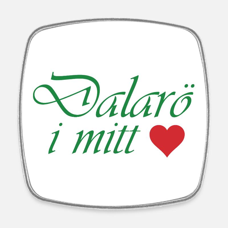 Dalarö in my heart - Square fridge magnet - white