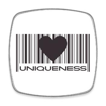 Uniqueness - Square fridge magnet - white - Front