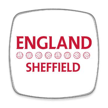 England Sheffield Wappen Kunst - Viereckiger Kühlschrankmagnet - Weiß - Vorne