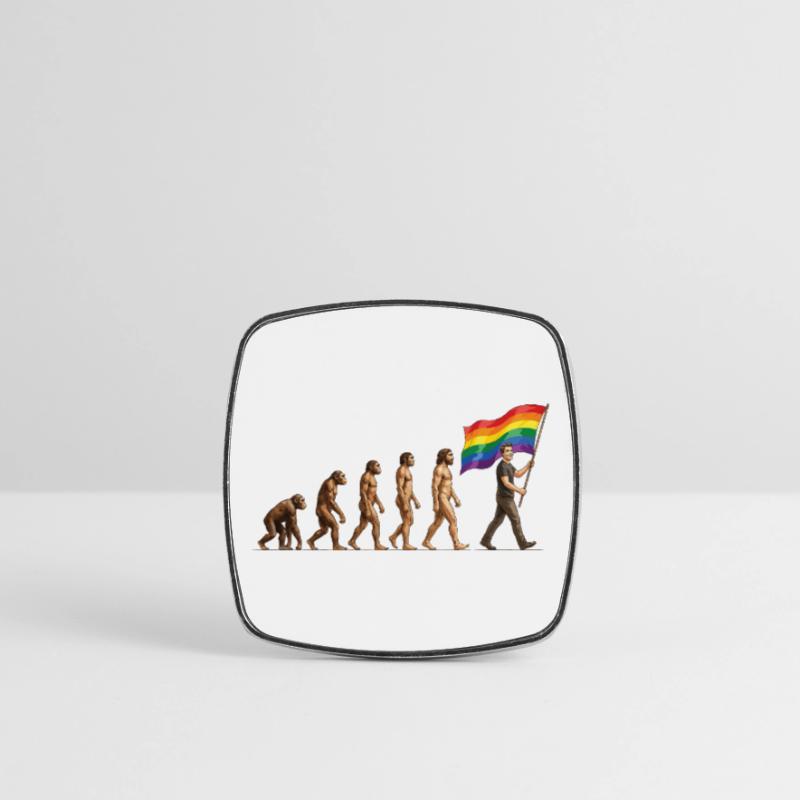 LGBTQ Pride Month - Pride Evolution Square fridge magnet
