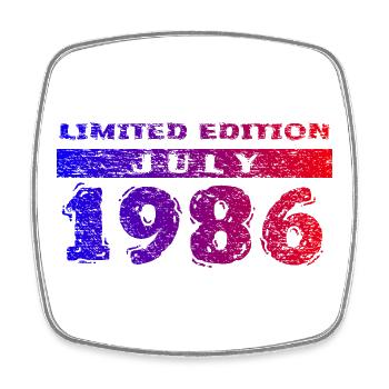 40e anniversaire Édition Limitée 07/1986 - Magnet carré - blanc - Devant