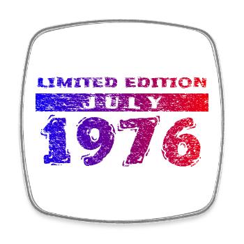 50th Birthday Limited Edition 07/1976 - Square fridge magnet - white - Front