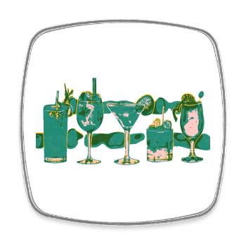 COCKTAILS - Square fridge magnet - white - Front