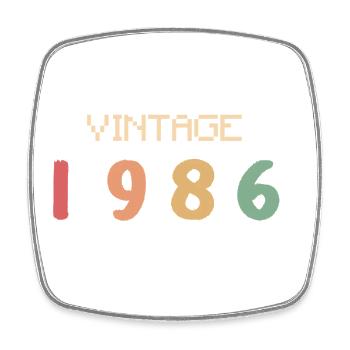 Vintage Aquarell 40 Jahre Vierziger Party 1986 - Viereckiger Kühlschrankmagnet - Weiß - Vorne