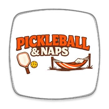 Pickleball & Naps - Square fridge magnet - white - Front