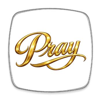 NEW -- Pray Always. - Square fridge magnet - white - Front