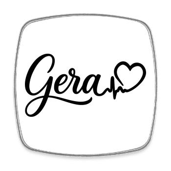 Gera Heartbeat - Square fridge magnet - white - Front
