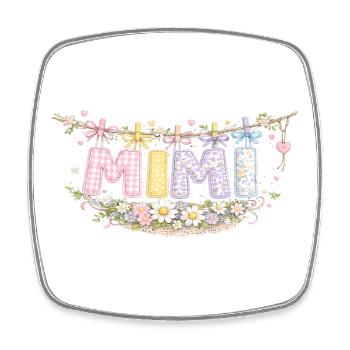 Mimi Flowers and Pastel | Sweetheart Granny Gift - Square fridge magnet - white - Front